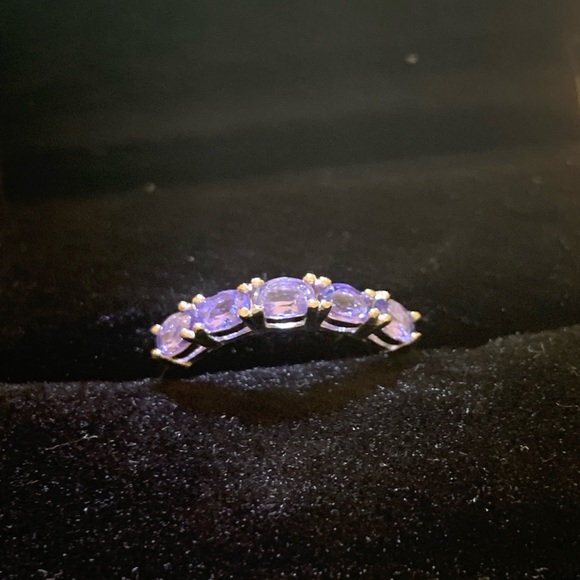 Natural Tanzanite Eternity ring - Picture 13 of 13